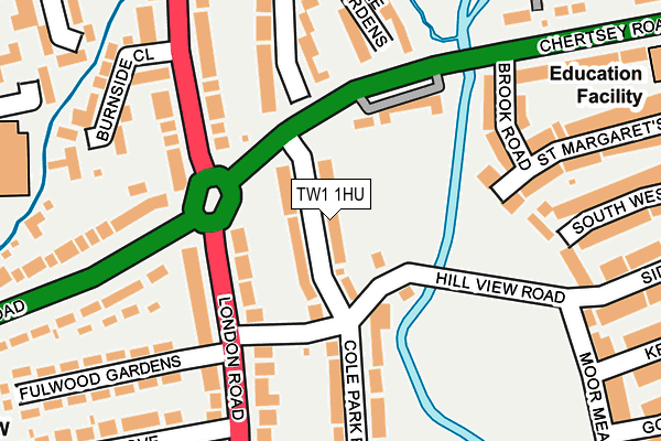 TW1 1HU map - OS OpenMap – Local (Ordnance Survey) TW1 1HU map - OS OpenMap – Local (Ordnance Survey)