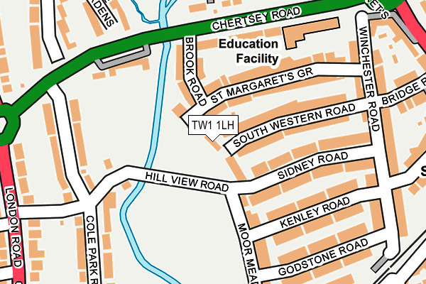 TW1 1LH map - OS OpenMap – Local (Ordnance Survey) TW1 1LH map - OS OpenMap – Local (Ordnance Survey)