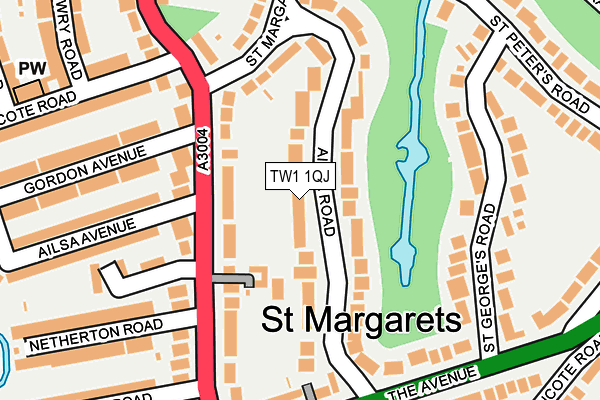TW1 1QJ map - OS OpenMap – Local (Ordnance Survey) TW1 1QJ map - OS OpenMap – Local (Ordnance Survey)