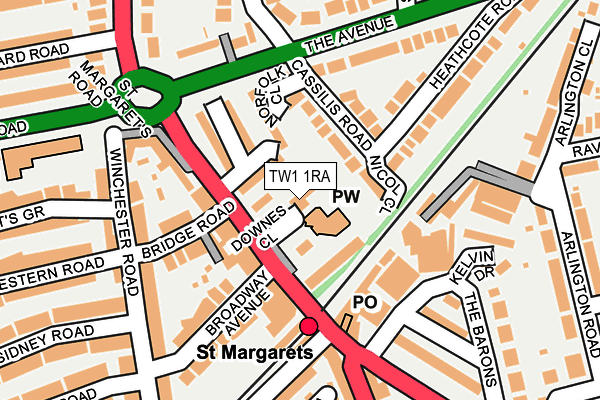 TW1 1RA maps, stats, and open data