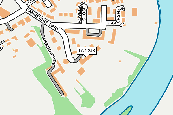 TW1 2JB map - OS OpenMap – Local (Ordnance Survey) TW1 2JB map - OS OpenMap – Local (Ordnance Survey)