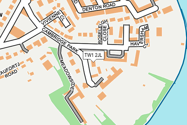 TW1 2JL map - OS OpenMap – Local (Ordnance Survey) TW1 2JL map - OS OpenMap – Local (Ordnance Survey)