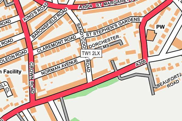 TW1 2LX map - OS OpenMap – Local (Ordnance Survey) TW1 2LX map - OS OpenMap – Local (Ordnance Survey)