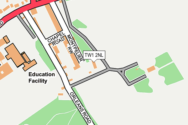 TW1 2NL map - OS OpenMap – Local (Ordnance Survey) TW1 2NL map - OS OpenMap – Local (Ordnance Survey)