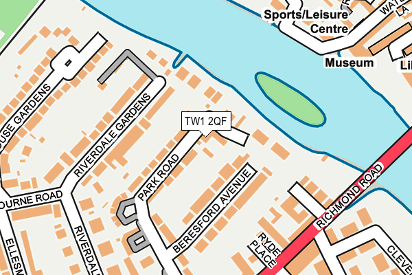TW1 2QF map - OS OpenMap – Local (Ordnance Survey) TW1 2QF map - OS OpenMap – Local (Ordnance Survey)