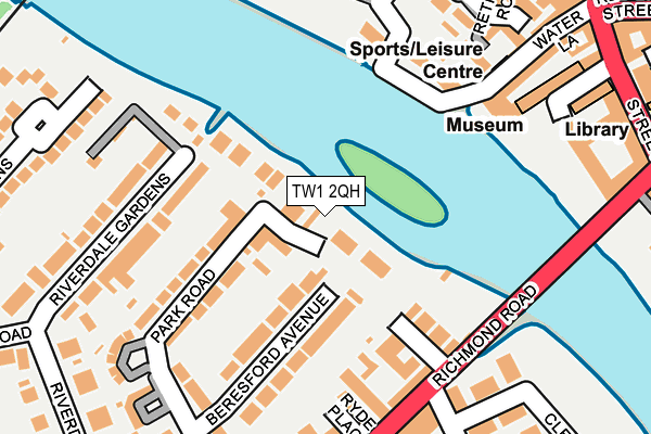 TW1 2QH map - OS OpenMap – Local (Ordnance Survey) TW1 2QH map - OS OpenMap – Local (Ordnance Survey)