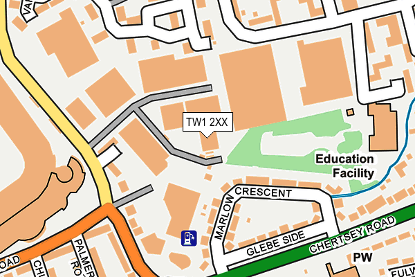 TW1 2XX map - OS OpenMap – Local (Ordnance Survey) TW1 2XX map - OS OpenMap – Local (Ordnance Survey)