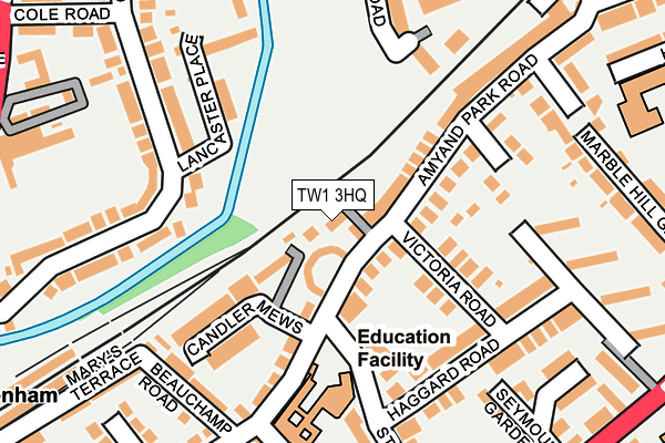 TW1 3HQ map - OS OpenMap – Local (Ordnance Survey)