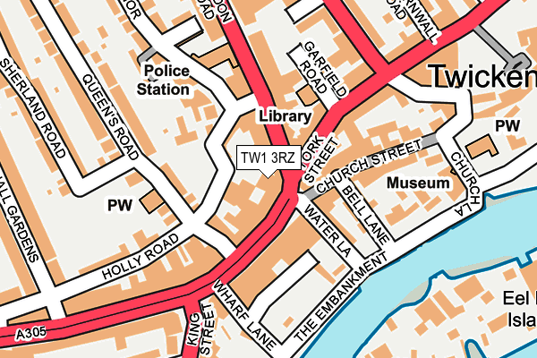 TW1 3RZ map - OS OpenMap – Local (Ordnance Survey) TW1 3RZ map - OS OpenMap – Local (Ordnance Survey)