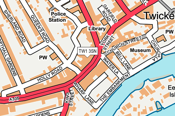 TW1 3SN map - OS OpenMap – Local (Ordnance Survey) TW1 3SN map - OS OpenMap – Local (Ordnance Survey)