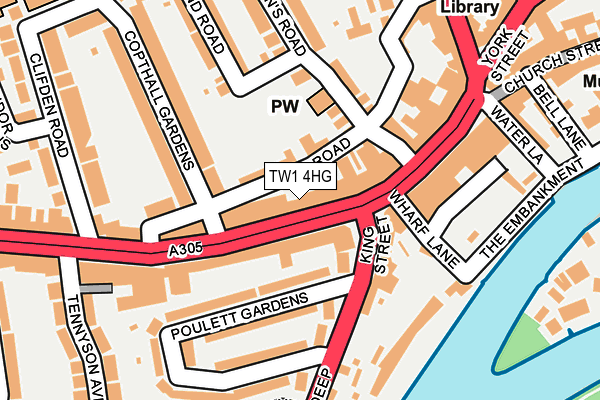 TW1 4HG map - OS OpenMap – Local (Ordnance Survey)
