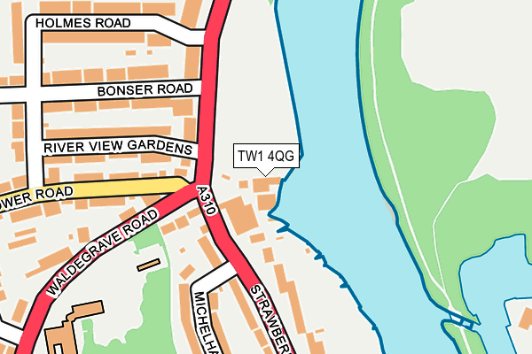 TW1 4QG map - OS OpenMap – Local (Ordnance Survey)