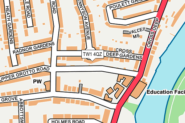TW1 4QZ map - OS OpenMap – Local (Ordnance Survey) TW1 4QZ map - OS OpenMap – Local (Ordnance Survey)