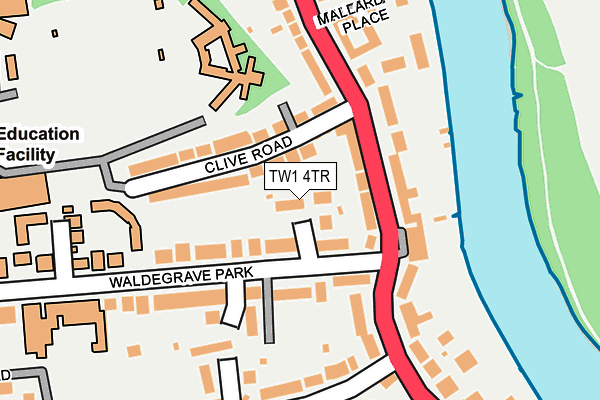 TW1 4TR map - OS OpenMap – Local (Ordnance Survey) TW1 4TR map - OS OpenMap – Local (Ordnance Survey)