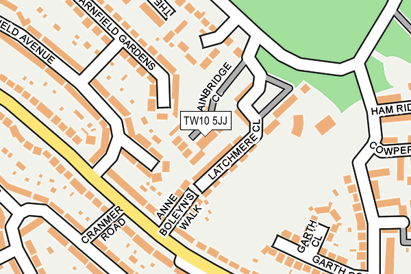 TW10 5JJ map - OS OpenMap – Local (Ordnance Survey) TW10 5JJ map - OS OpenMap – Local (Ordnance Survey)