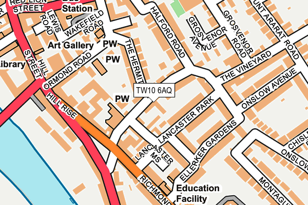 TW10 6AQ map - OS OpenMap – Local (Ordnance Survey) TW10 6AQ map - OS OpenMap – Local (Ordnance Survey)