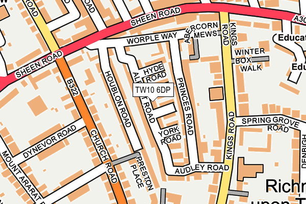 TW10 6DP map - OS OpenMap – Local (Ordnance Survey) TW10 6DP map - OS OpenMap – Local (Ordnance Survey)
