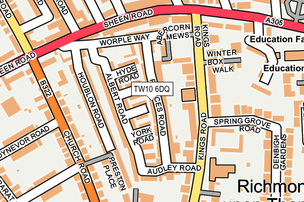 TW10 6DQ map - OS OpenMap – Local (Ordnance Survey)