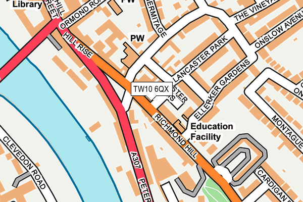 TW10 6QX map - OS OpenMap – Local (Ordnance Survey) TW10 6QX map - OS OpenMap – Local (Ordnance Survey)