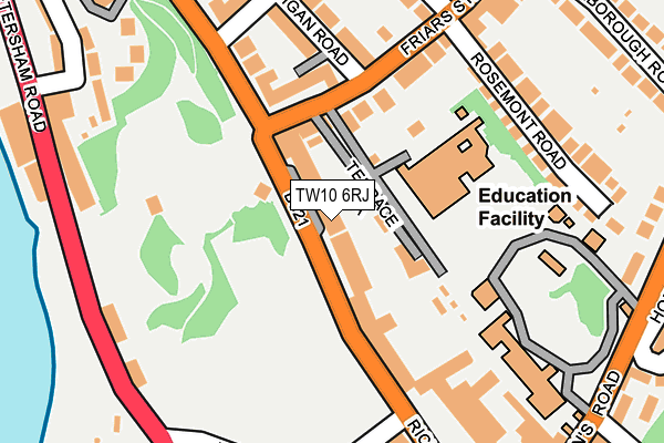 TW10 6RJ map - OS OpenMap – Local (Ordnance Survey) TW10 6RJ map - OS OpenMap – Local (Ordnance Survey)