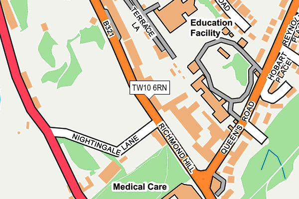 TW10 6RN map - OS OpenMap – Local (Ordnance Survey) TW10 6RN map - OS OpenMap – Local (Ordnance Survey)