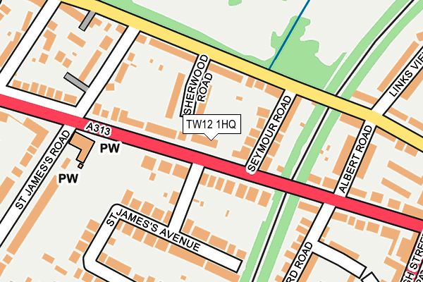 TW12 1HQ map - OS OpenMap – Local (Ordnance Survey)
