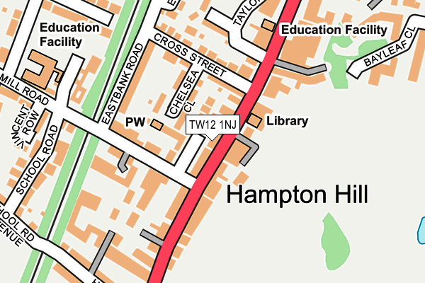 TW12 1NJ map - OS OpenMap – Local (Ordnance Survey) TW12 1NJ map - OS OpenMap – Local (Ordnance Survey)