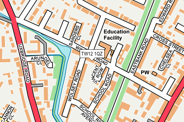 TW12 1QZ map - OS OpenMap – Local (Ordnance Survey)
