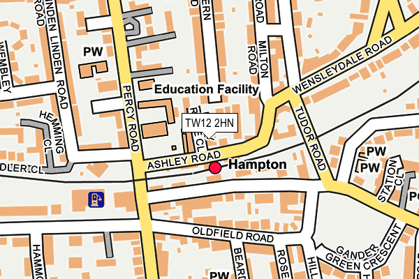 TW12 2HN map - OS OpenMap – Local (Ordnance Survey) TW12 2HN map - OS OpenMap – Local (Ordnance Survey)