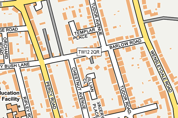 TW12 2QR map - OS OpenMap – Local (Ordnance Survey) TW12 2QR map - OS OpenMap – Local (Ordnance Survey)
