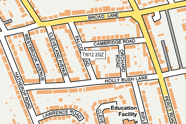 TW12 2QZ map - OS OpenMap – Local (Ordnance Survey) TW12 2QZ map - OS OpenMap – Local (Ordnance Survey)