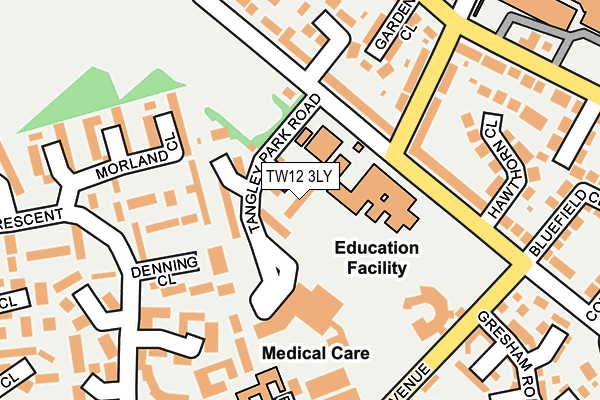 TW12 3LY map - OS OpenMap – Local (Ordnance Survey) TW12 3LY map - OS OpenMap – Local (Ordnance Survey)