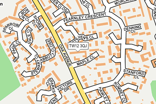 TW12 3QJ map - OS OpenMap – Local (Ordnance Survey) TW12 3QJ map - OS OpenMap – Local (Ordnance Survey)