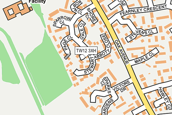 TW12 3XH map - OS OpenMap – Local (Ordnance Survey) TW12 3XH map - OS OpenMap – Local (Ordnance Survey)
