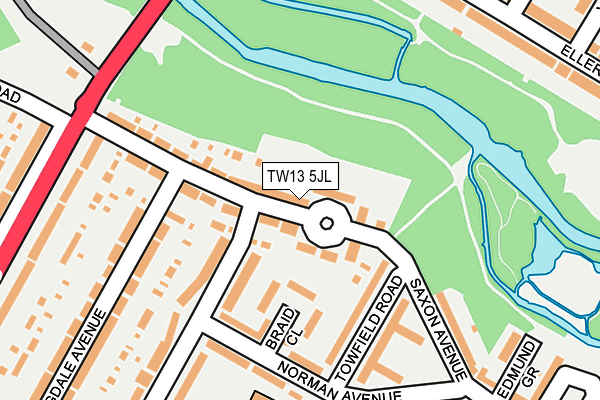 TW13 5JL map - OS OpenMap – Local (Ordnance Survey) TW13 5JL map - OS OpenMap – Local (Ordnance Survey)