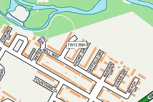 TW13 5NH map - OS OpenMap – Local (Ordnance Survey) TW13 5NH map - OS OpenMap – Local (Ordnance Survey)
