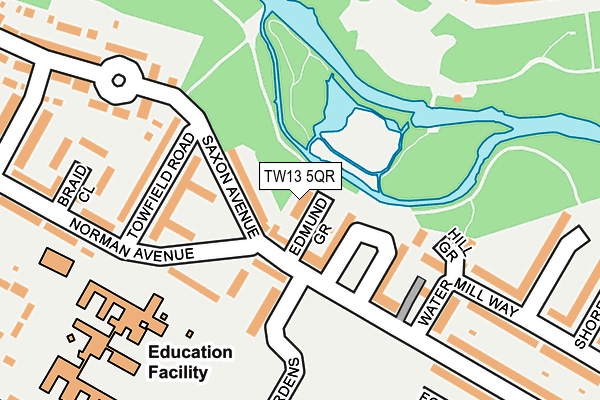 TW13 5QR map - OS OpenMap – Local (Ordnance Survey)