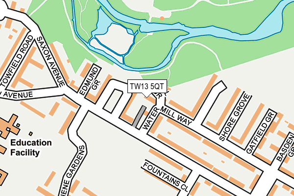 TW13 5QT map - OS OpenMap – Local (Ordnance Survey) TW13 5QT map - OS OpenMap – Local (Ordnance Survey)