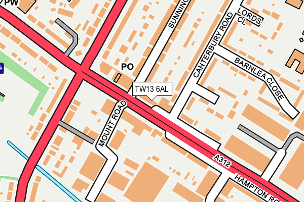 TW13 6AL map - OS OpenMap – Local (Ordnance Survey) TW13 6AL map - OS OpenMap – Local (Ordnance Survey)