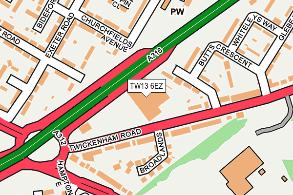 TW13 6EZ map - OS OpenMap – Local (Ordnance Survey) TW13 6EZ map - OS OpenMap – Local (Ordnance Survey)