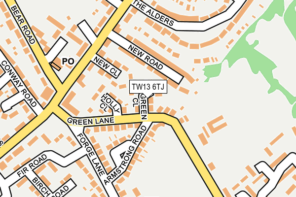TW13 6TJ map - OS OpenMap – Local (Ordnance Survey) TW13 6TJ map - OS OpenMap – Local (Ordnance Survey)