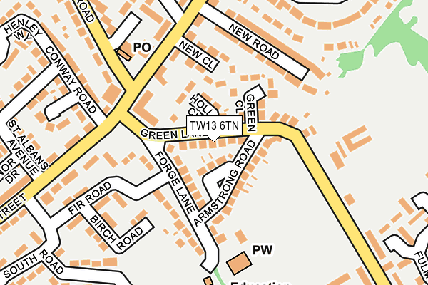 TW13 6TN map - OS OpenMap – Local (Ordnance Survey) TW13 6TN map - OS OpenMap – Local (Ordnance Survey)