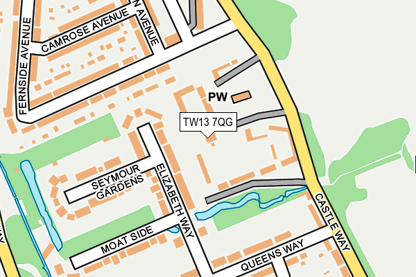 TW13 7QG map - OS OpenMap – Local (Ordnance Survey) TW13 7QG map - OS OpenMap – Local (Ordnance Survey)