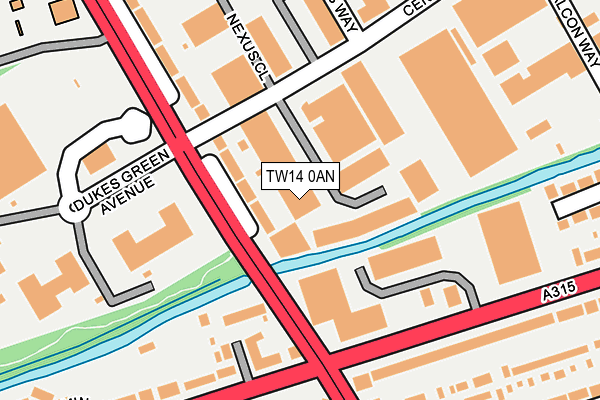 TW14 0AN map - OS OpenMap – Local (Ordnance Survey) TW14 0AN map - OS OpenMap – Local (Ordnance Survey)