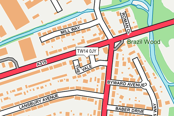 TW14 0JY map - OS OpenMap – Local (Ordnance Survey) TW14 0JY map - OS OpenMap – Local (Ordnance Survey)