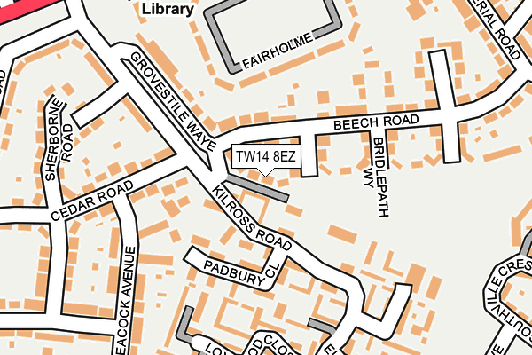 TW14 8EZ map - OS OpenMap – Local (Ordnance Survey) TW14 8EZ map - OS OpenMap – Local (Ordnance Survey)