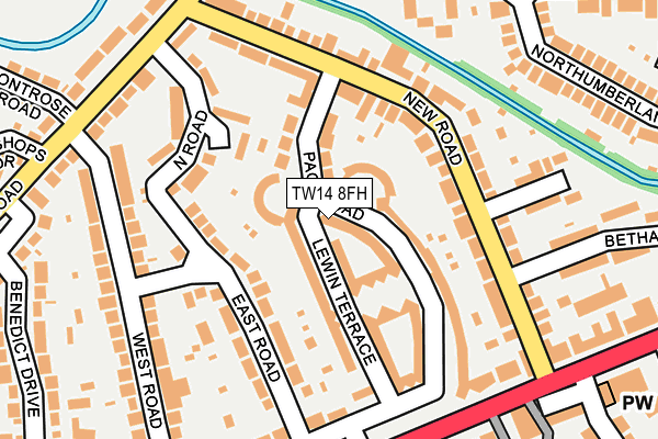 TW14 8FH map - OS OpenMap – Local (Ordnance Survey) TW14 8FH map - OS OpenMap – Local (Ordnance Survey)