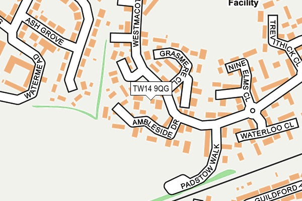 TW14 9QG map - OS OpenMap – Local (Ordnance Survey) TW14 9QG map - OS OpenMap – Local (Ordnance Survey)