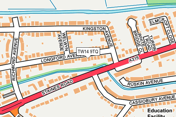 TW14 9TQ map - OS OpenMap – Local (Ordnance Survey) TW14 9TQ map - OS OpenMap – Local (Ordnance Survey)