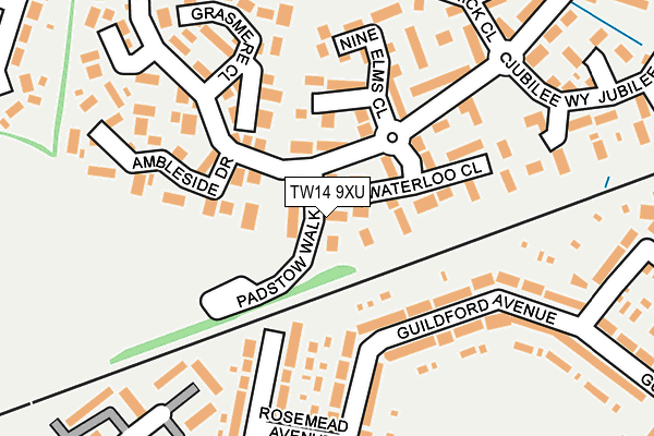 TW14 9XU map - OS OpenMap – Local (Ordnance Survey) TW14 9XU map - OS OpenMap – Local (Ordnance Survey)